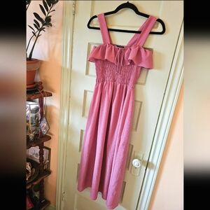 Zara dusty rose pink mauve boho midi dress